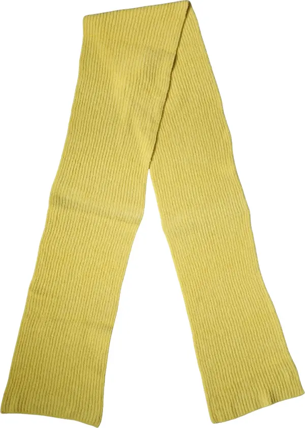 Yellow Cotton Knitted Neck Foulard 270cm x 31cm  Men Scarf