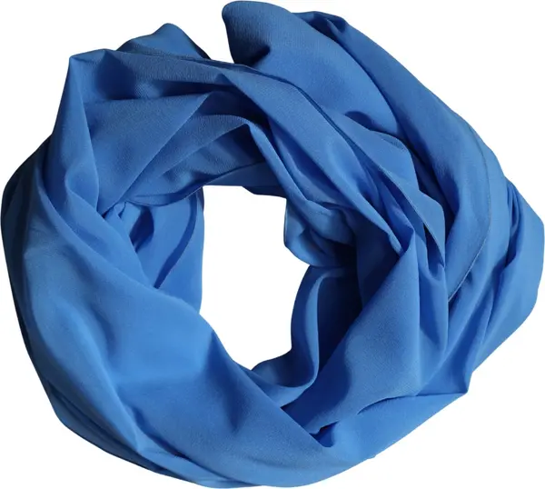 Blue Silk Neck Wrap Shawl Stole 200cm x 64cm Scarf