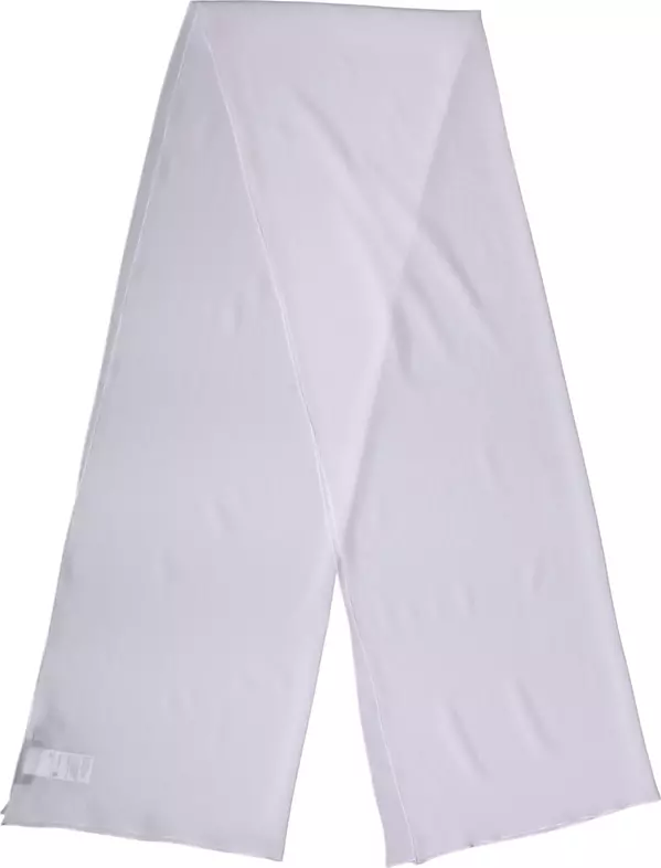 White Silk Neck Wrap Shawl Stole 200cm x 64cm  Scarf