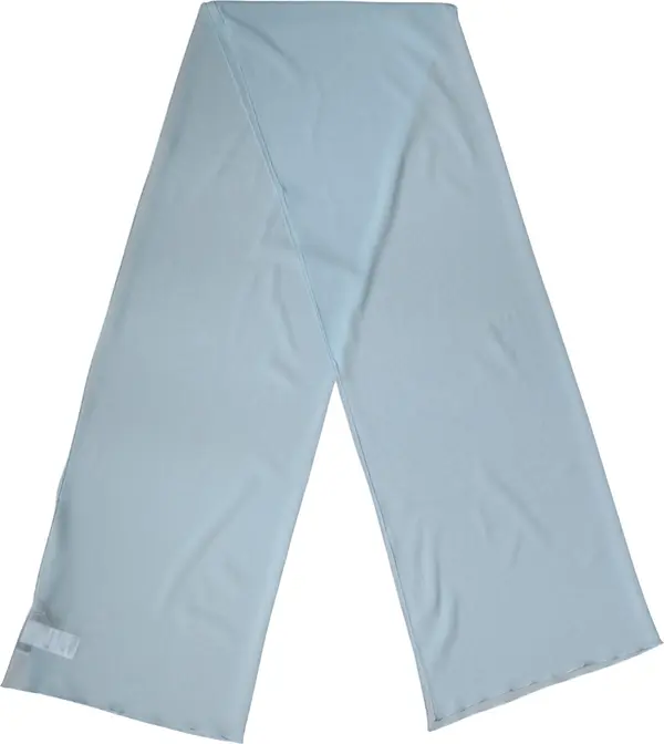 Light Blue Silk Neck Wrap Shawl Stole 200cm x 64cm  Scarf