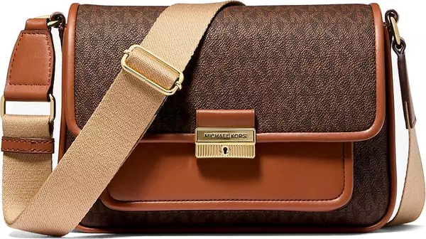 Brown Canvas Crossbody Bag