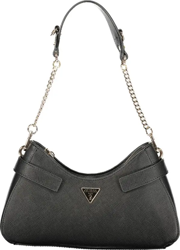 Black Polyurethane Women's Handbag