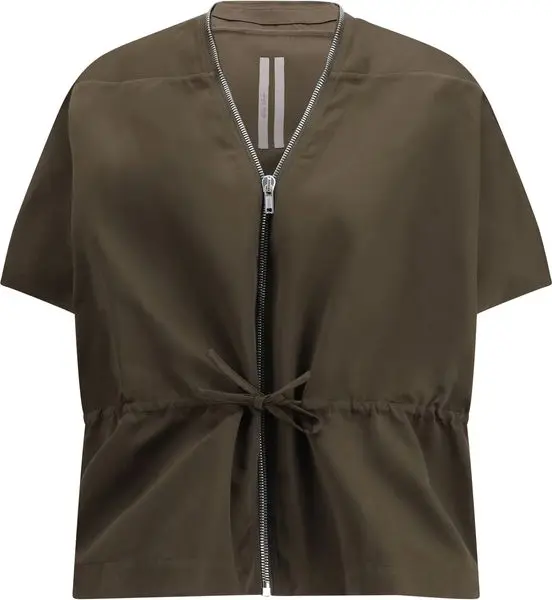 Brown Polyester Shell Jacket