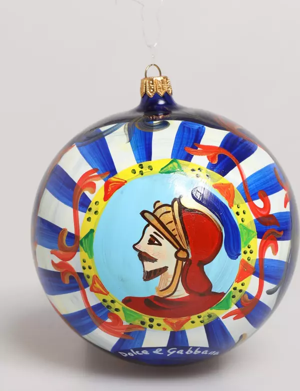 Multicolor Hand Painted Sicilian Ornament Christmas Ball