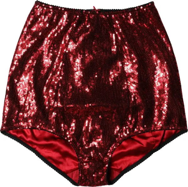 Red Sequin Embellished High Waist Girdle Underwear