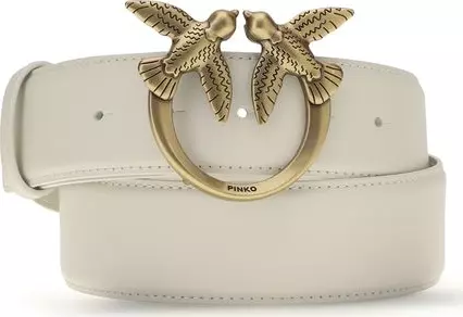 White Calf Leather Bos Taurus Regular Belt