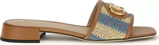 Multicolor Viscose Flat Sandals
