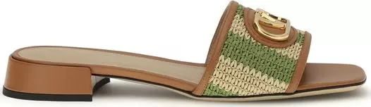 Multicolor Viscose Flat Sandals