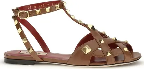 Brown Goatskin Strap-On Sandals