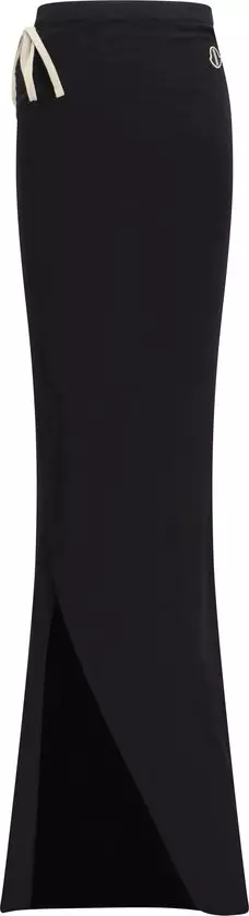Black Cotton Long Skirt