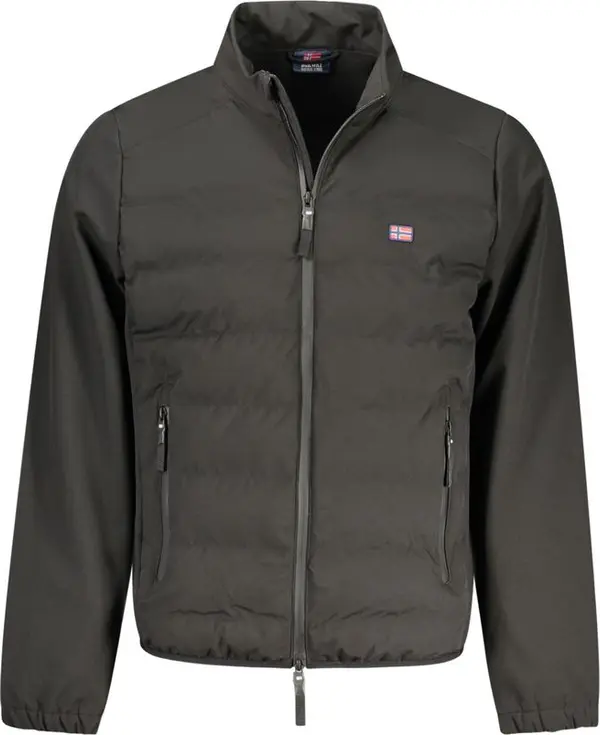 Black Polyester Men's Jacket