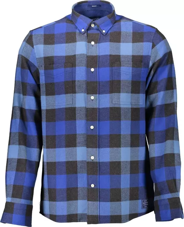 Blue Cotton Men's Shirt