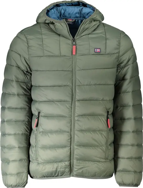 Green Polyamide Men Jacket