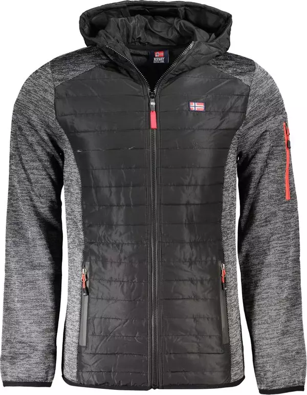 Grigio Polyester Men Jacket