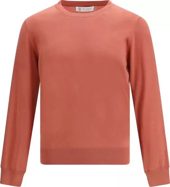 Orange Cotton Sweatshirt