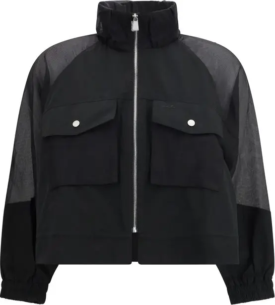 Black Polyester Shell Jacket