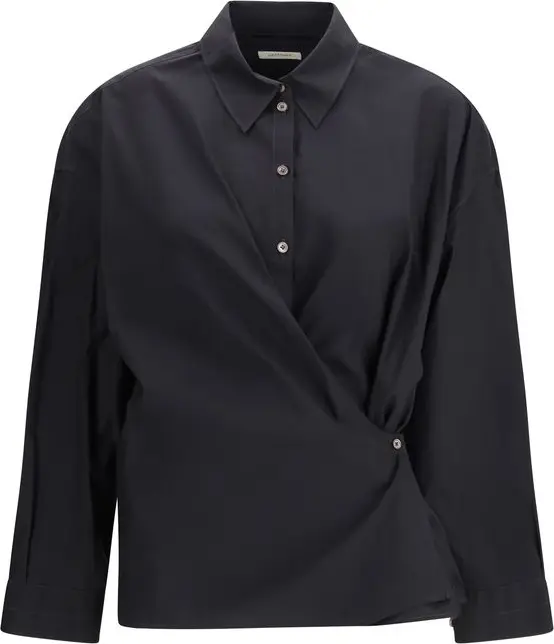Black Cotton Dress Shirt