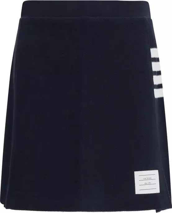 Blue Cotton Mini Skirt