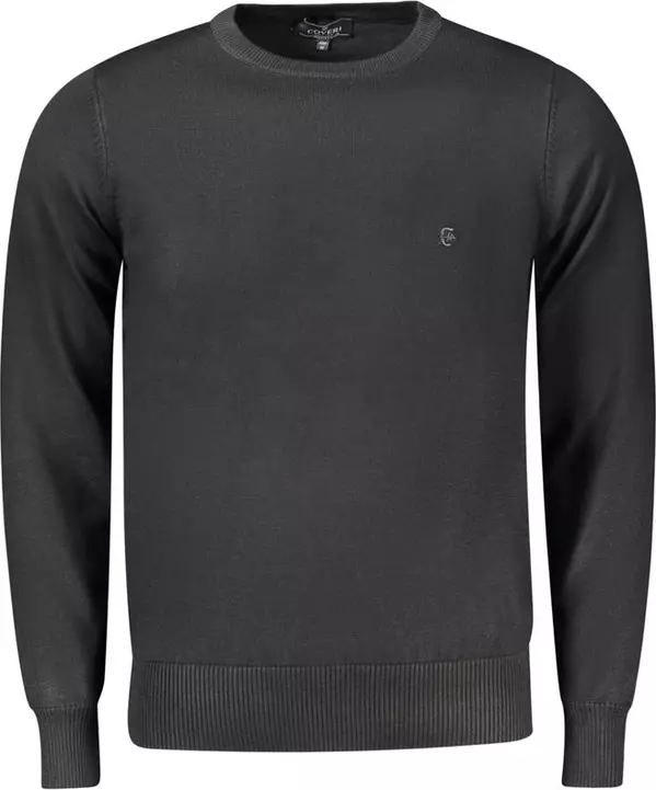 Black Viscosa Mens Sweater