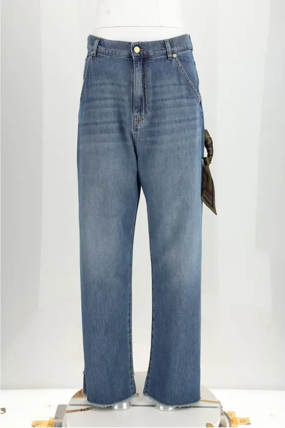 Blue Cotton Relaxed Fit Jeans