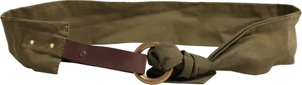 Army Green Cotton Round Buckle Waist Belt