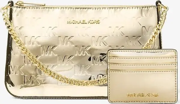 Gold Canvas Clutch Bag