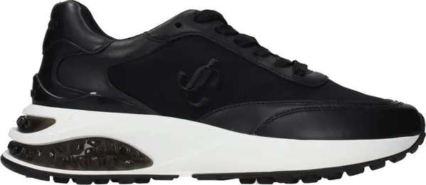 Black Fabric Athletic Sneakers