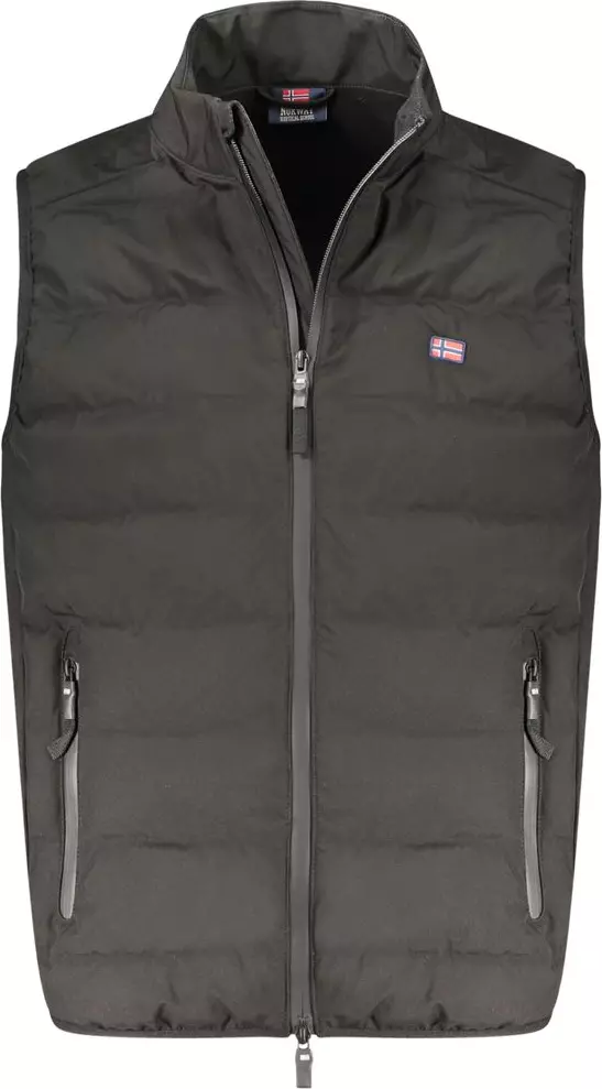 Black Polyester Men's Vest