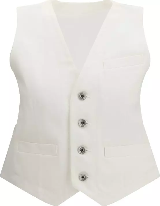 White Cotton Waistcoat