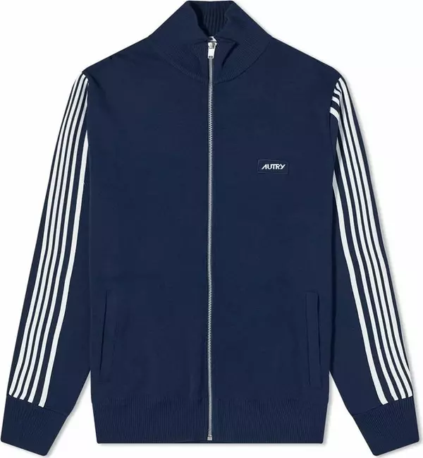 Blue Nylon Cardigan