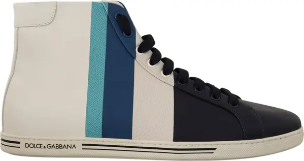 Multicolor Leather Mid Top Sneakers Shoes