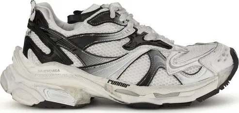 Gray Polyethylene Athletic Sneakers