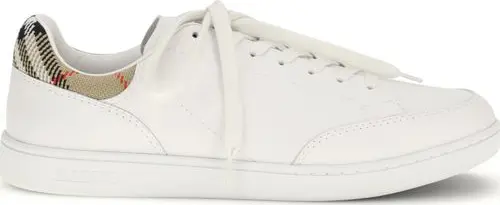 White Calf Leather Bos Taurus Low Top Sneakers