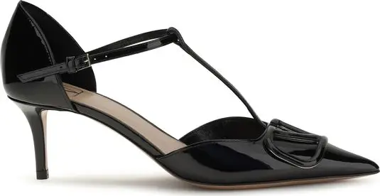 Black Calf Leather Bos Taurus High Heel Pumps