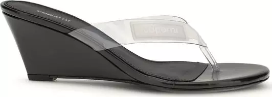 Black Pvc Flip-Flop Sandals