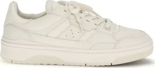 Gray Calf Leather Bos Taurus Low Top Sneakers