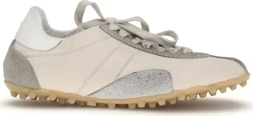 Beige Goatskin Athletic Sneakers