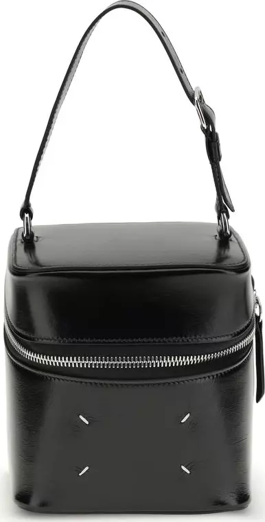 Black Calf Leather Bos Taurus Backet Bag