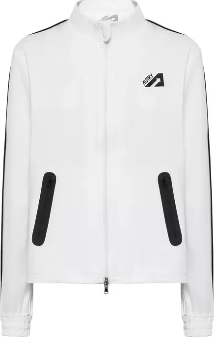 White Elastane Shell Jacket