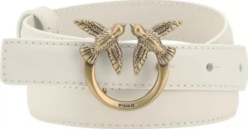 White Calf Leather Bos Taurus Regular Belt