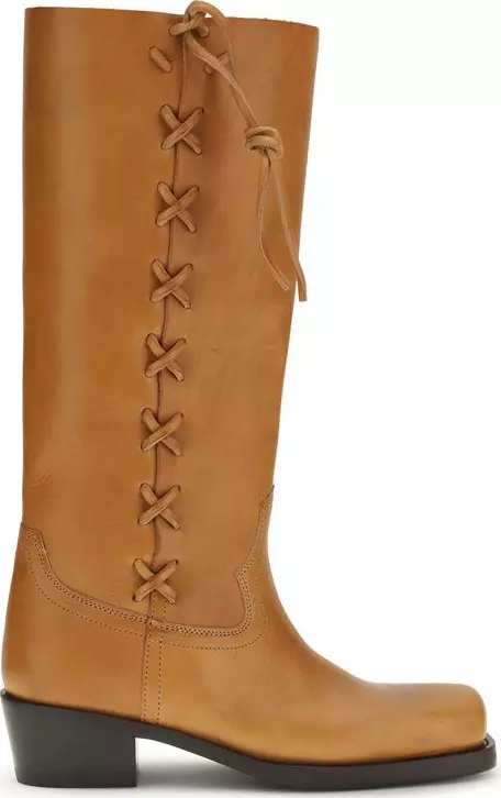 Brown Calf Leather Bos Taurus Lace-Up Boots