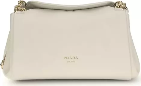 White Calf Leather Bos Taurus Shoulder Bag