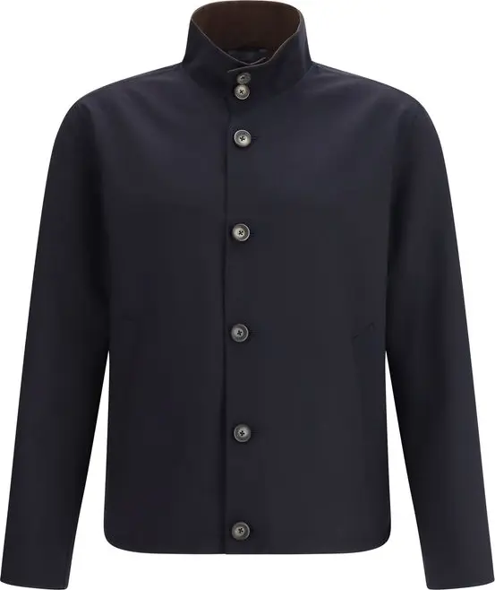 Blue Elastane Coat