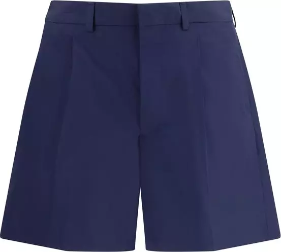 Blue Cotton Bermuda Shorts