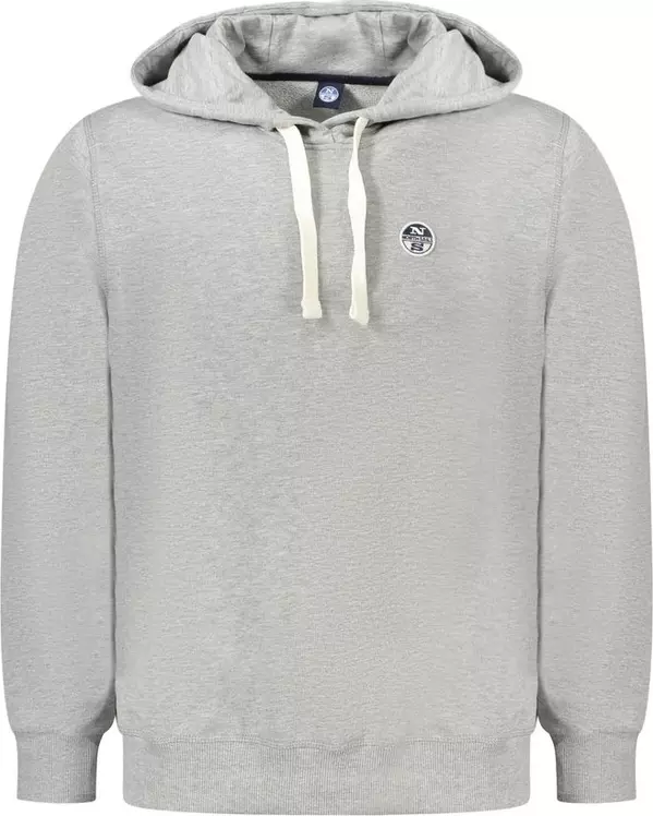 Gray Cotton Mens Sweater Hoodie