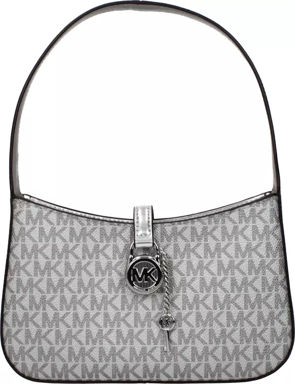 Gray Fabric Handbag