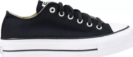 Black Fabric Platform Sneakers