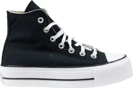 Black Polyester High Top Sneakers