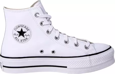 White Polyethylene Platform Sneakers