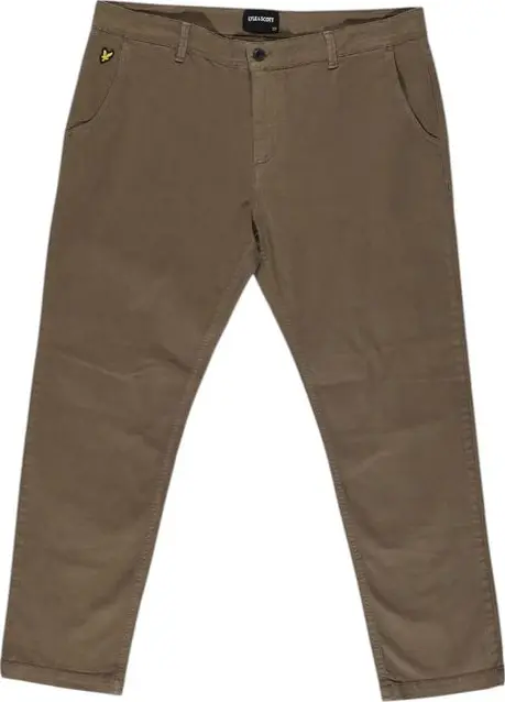 Beige Cotton Casual Pants